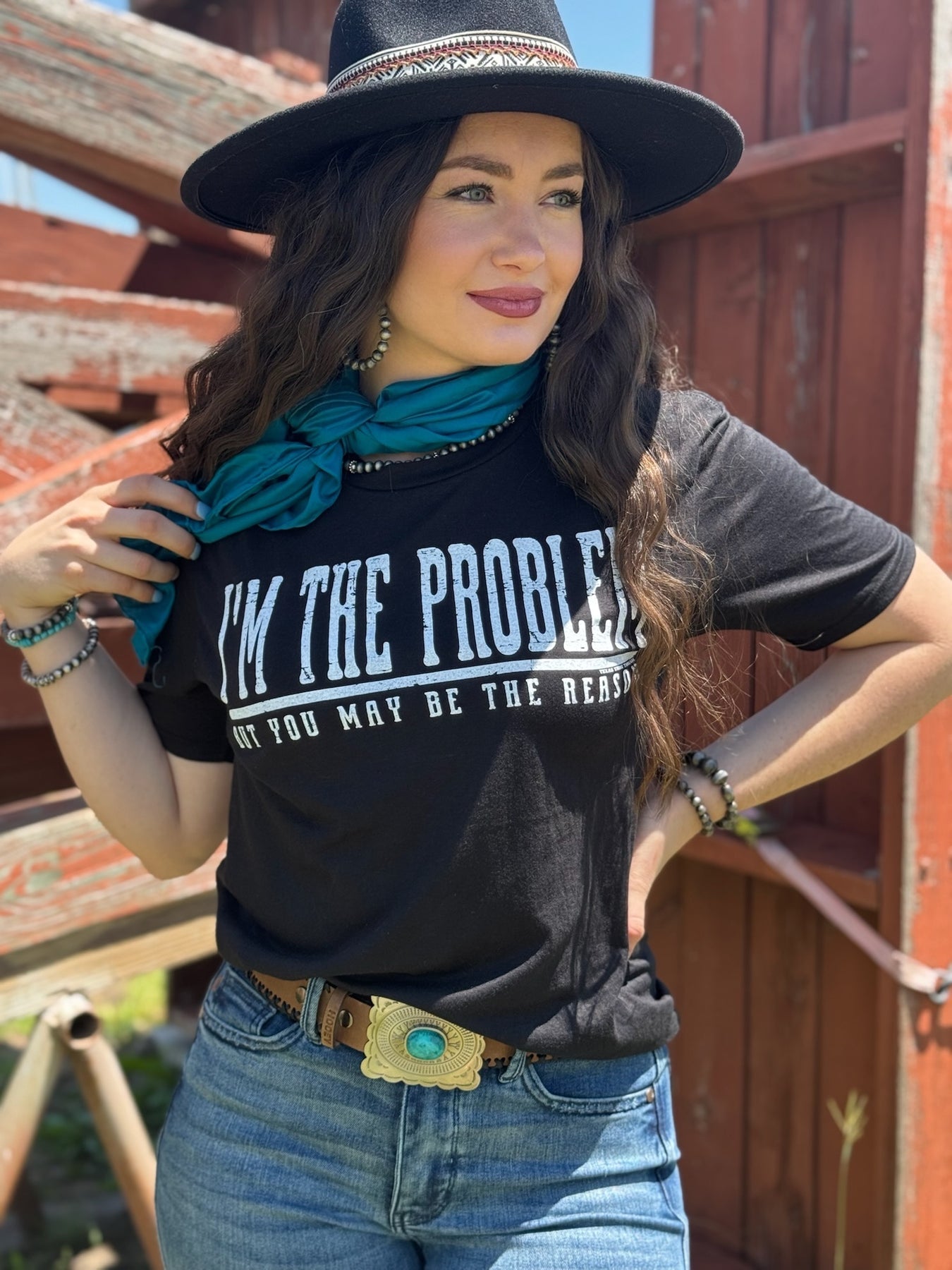 I'm the Problem Tee in White on Black by Texas True Threads