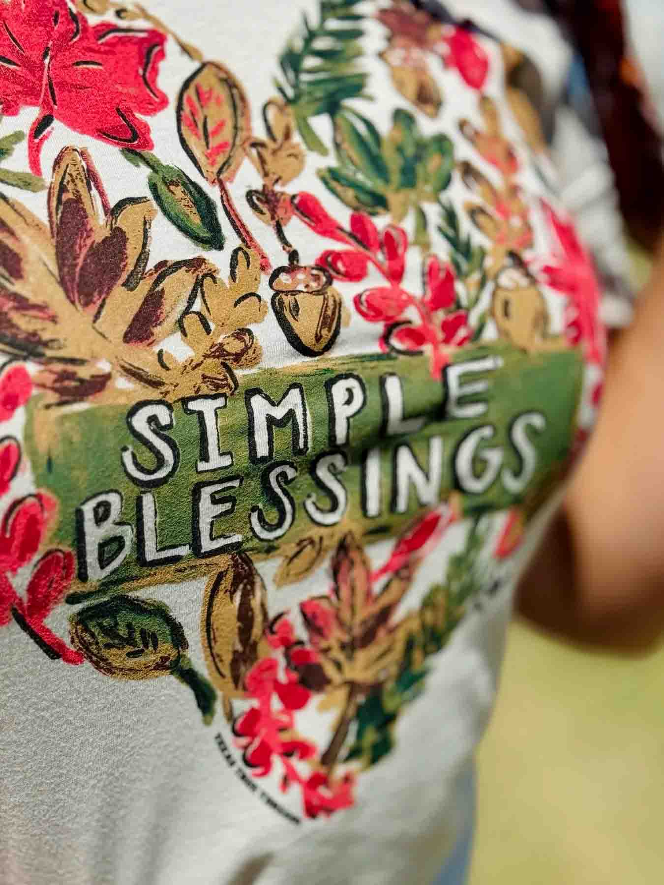 Simple Blessings Tee in Heather Dust