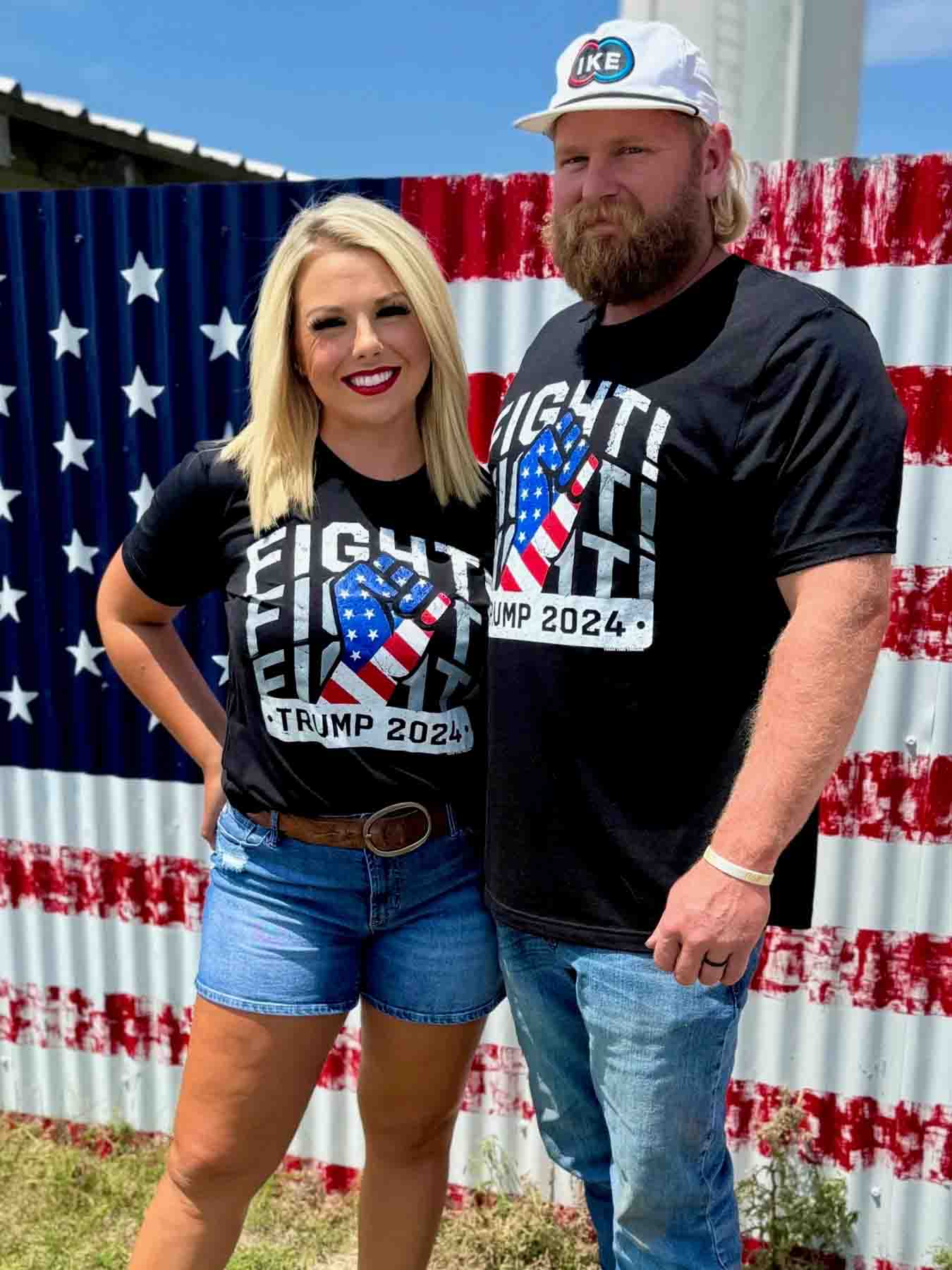 Fight Fight Fight Trump 2024 Tee in Black