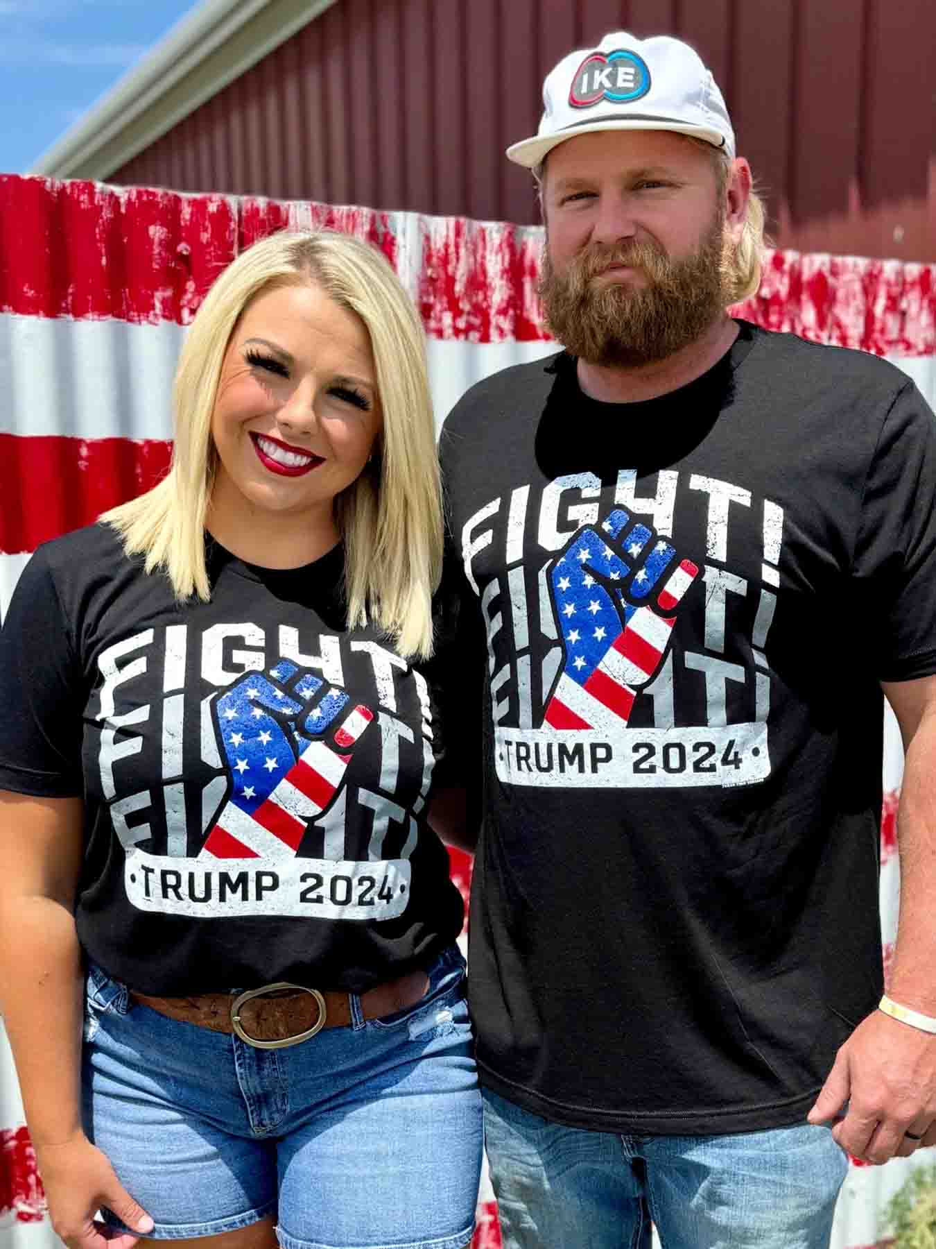 Fight Fight Fight Trump 2024 Tee in Black