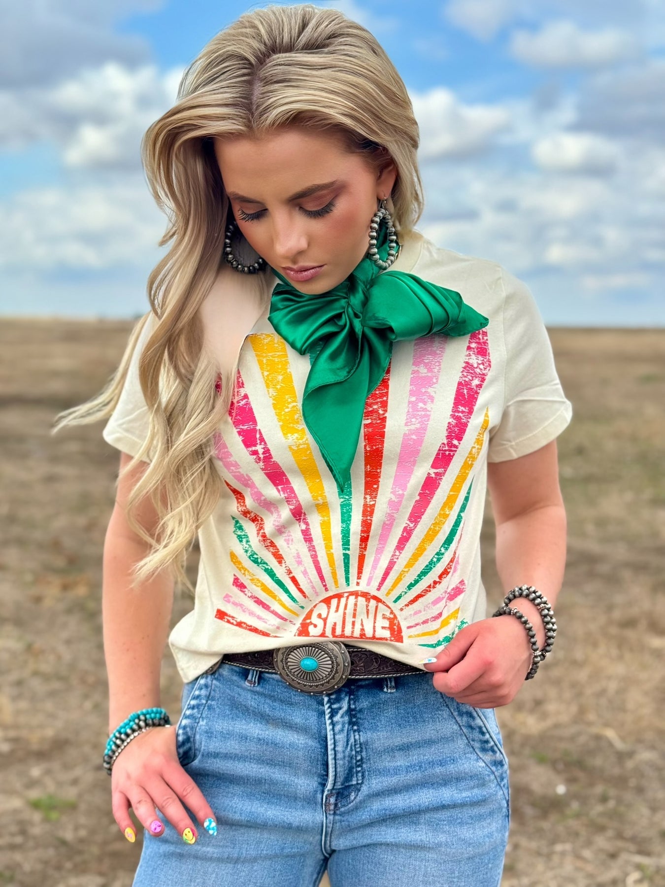 Shine Tee in Natural by Texas True Threads