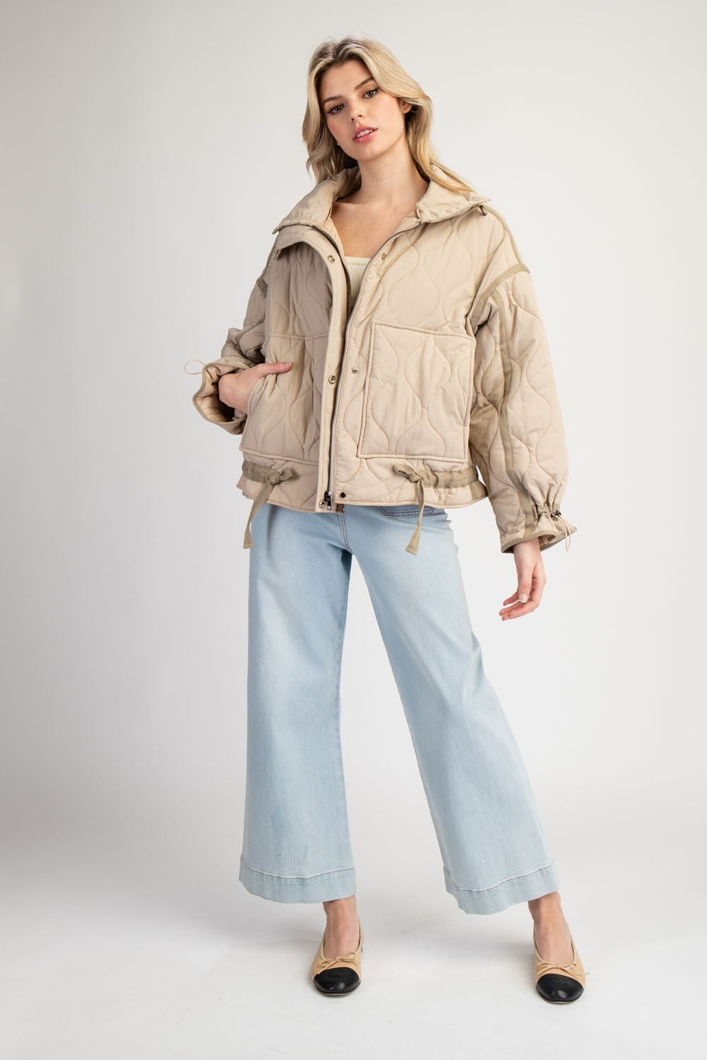 Quilted Long Sleeve Jacket by ee:some