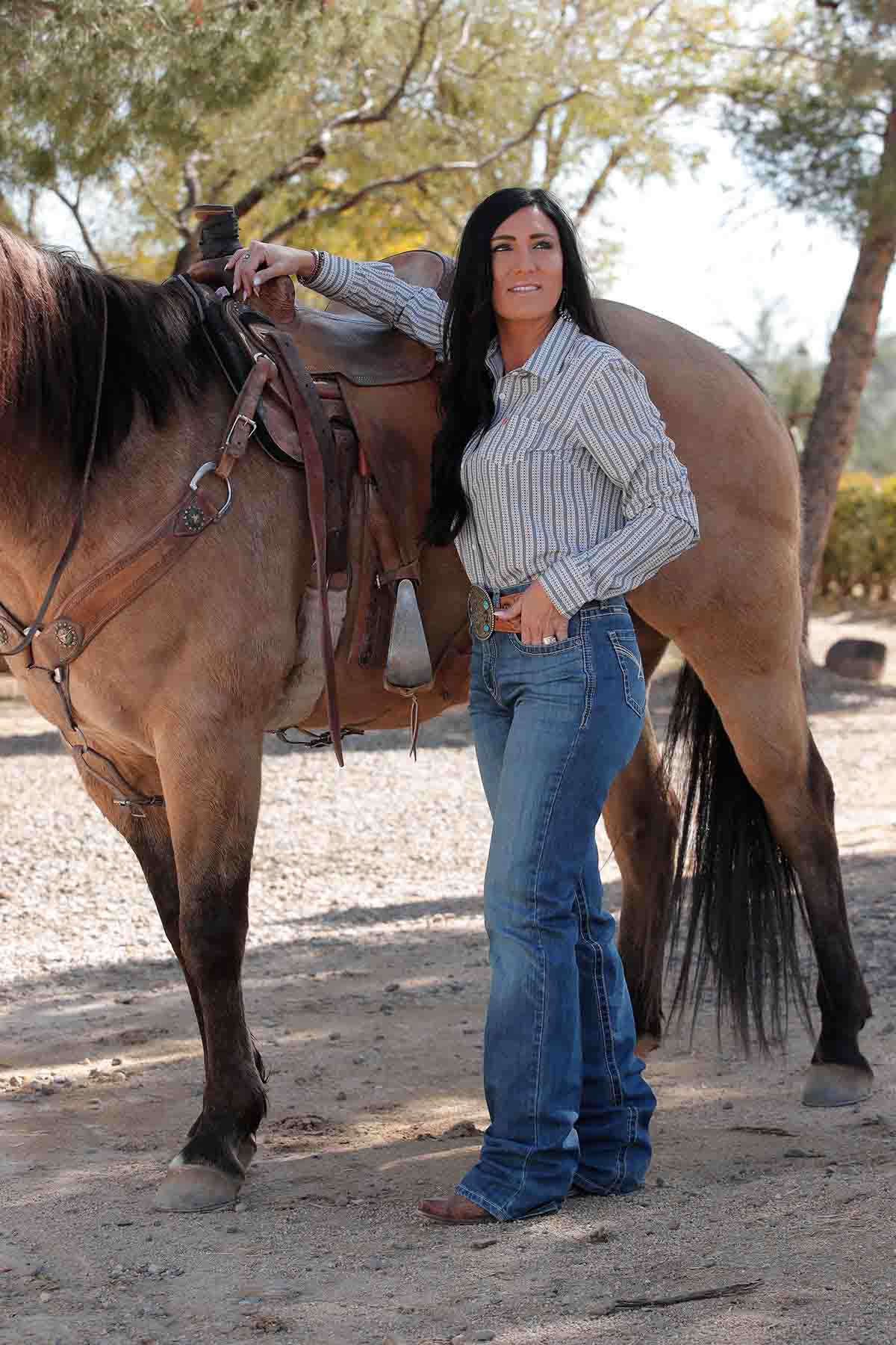 Women's Long Sleeve Striped Arenaflex by Cinch