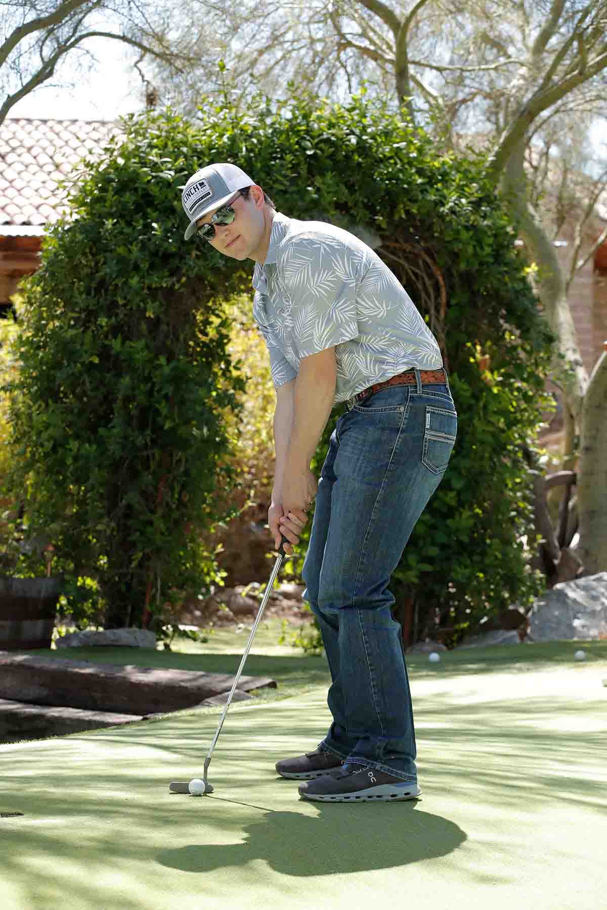 Mens Short Sleeve Arenaflex Polo in Grey by Cinch