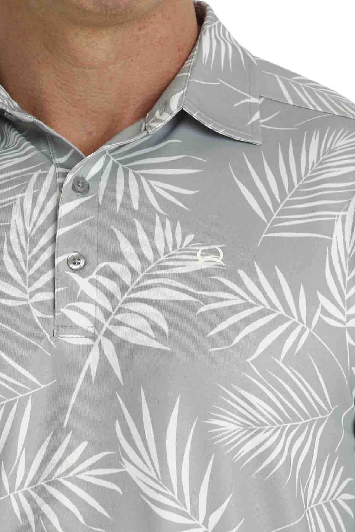 Mens Short Sleeve Arenaflex Polo in Grey by Cinch