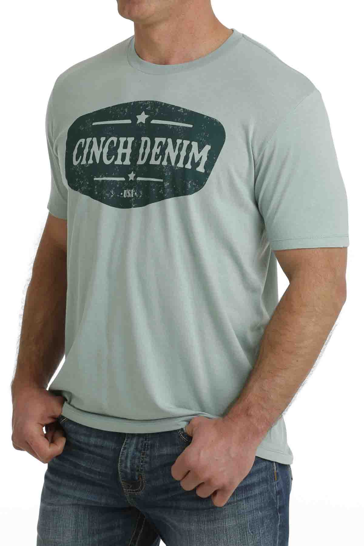 Cinch Denim USA Men's Short-Sleeve T-Shirt in Turquoise