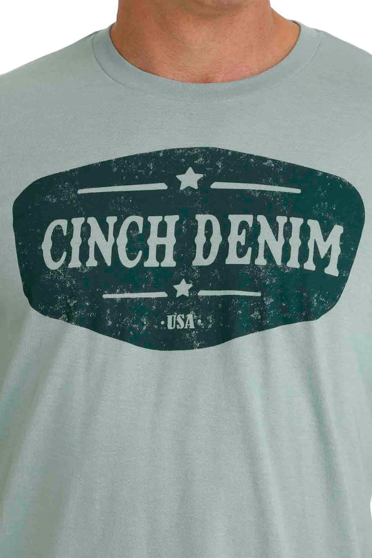 Cinch Denim USA Men's Short-Sleeve T-Shirt in Turquoise