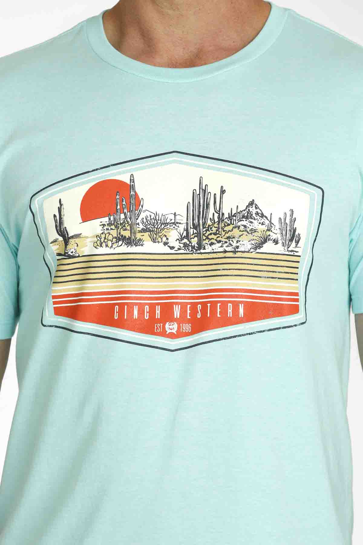 Western Desert Sunset Graphic Tee in Blue by Cinch