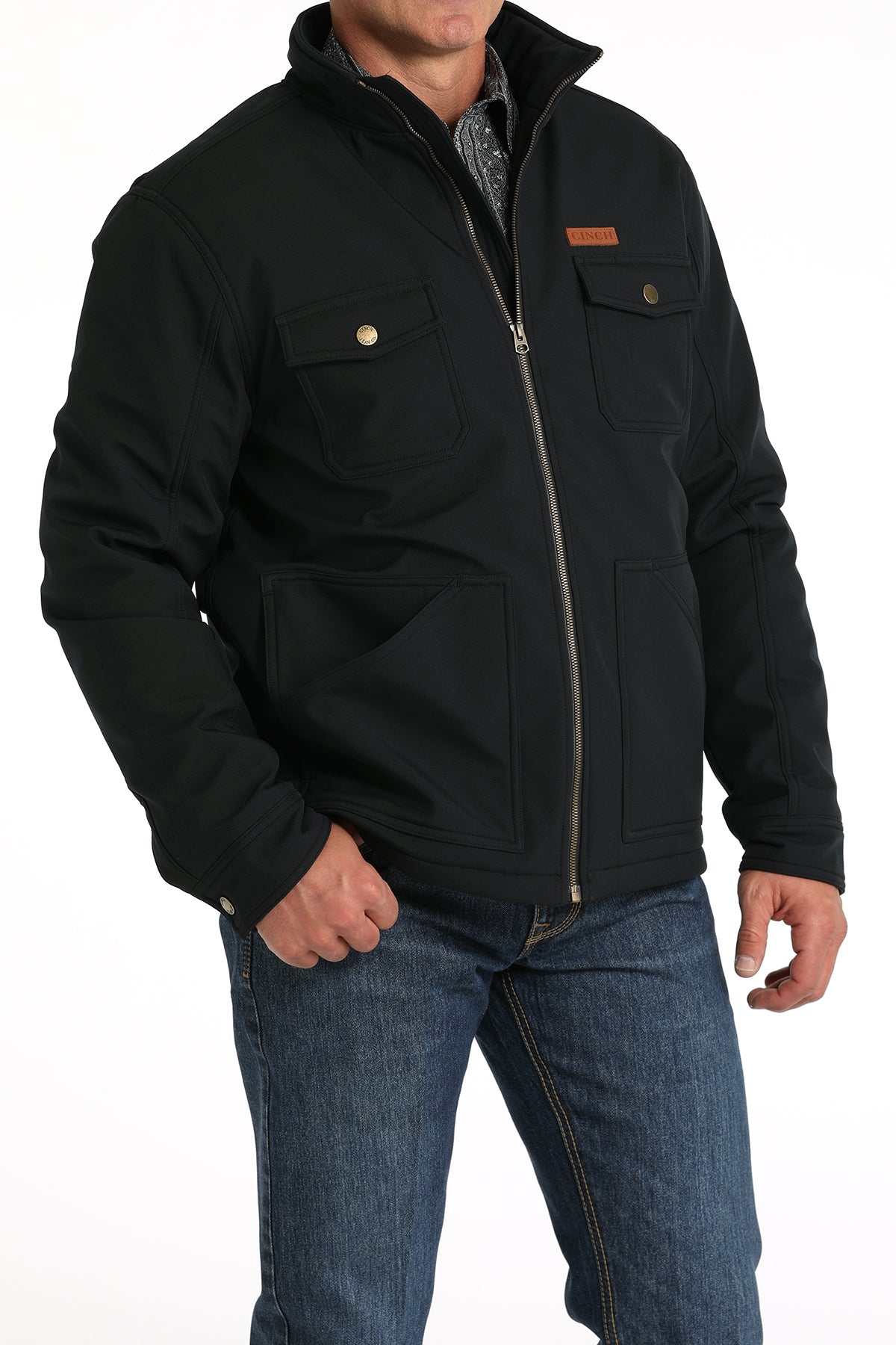 Mens Concealed Carry Bonded Jacket in Black by Cinch