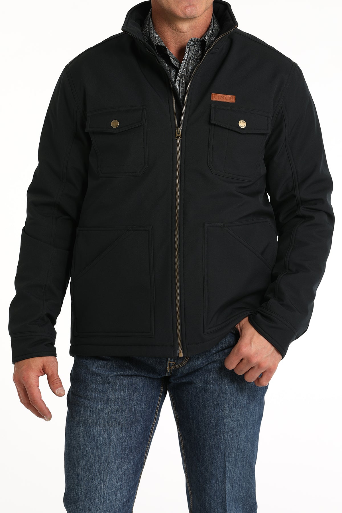 Mens Concealed Carry Bonded Jacket in Black by Cinch