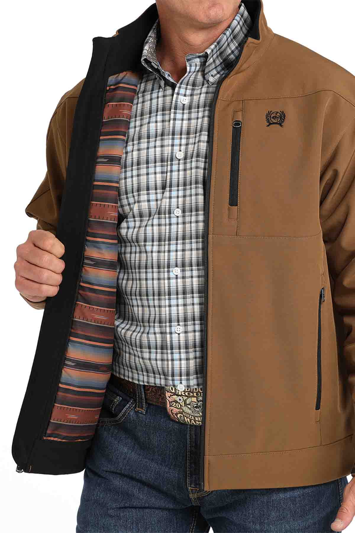 Mens Bonded Jacket in Brown by Cinch
