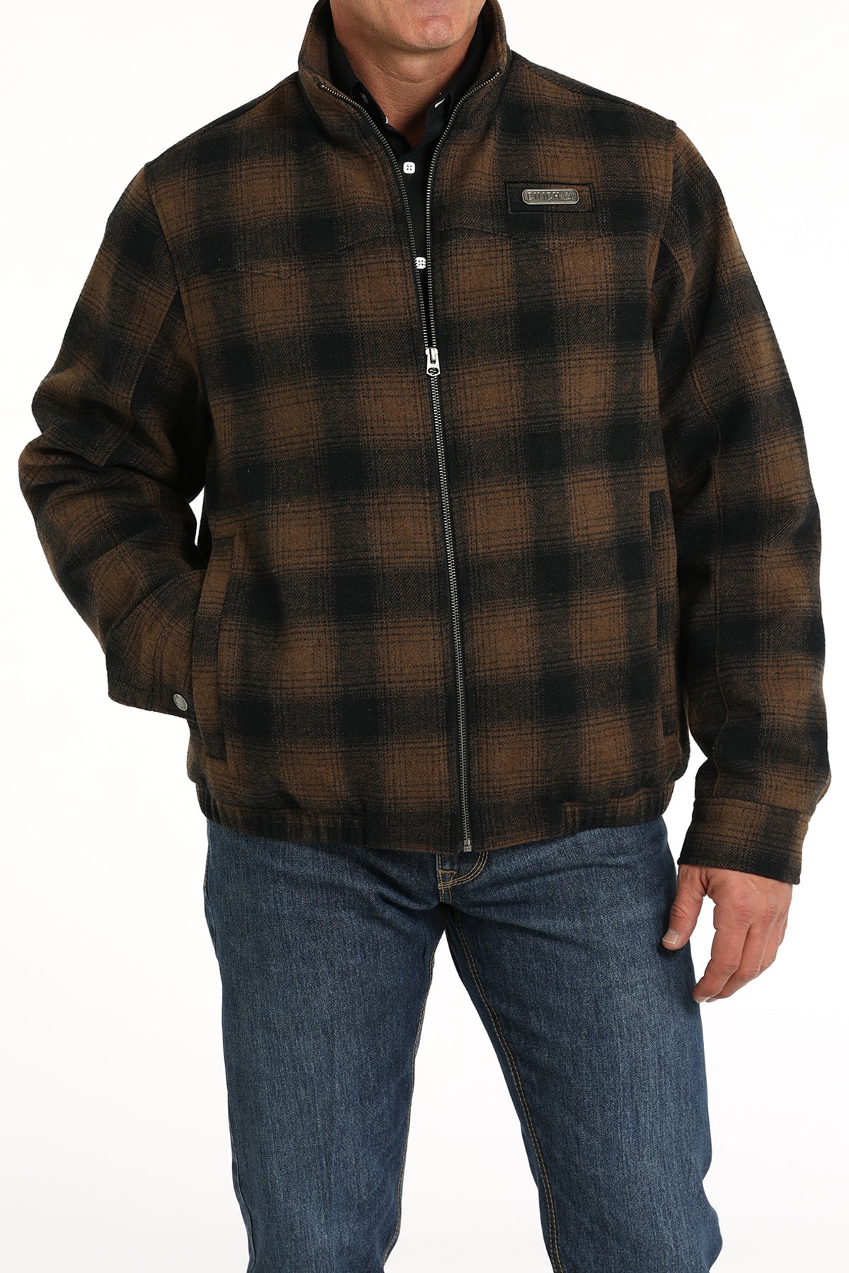 Men's Concealed Carry Wooly Jacket in Brown by Cinch