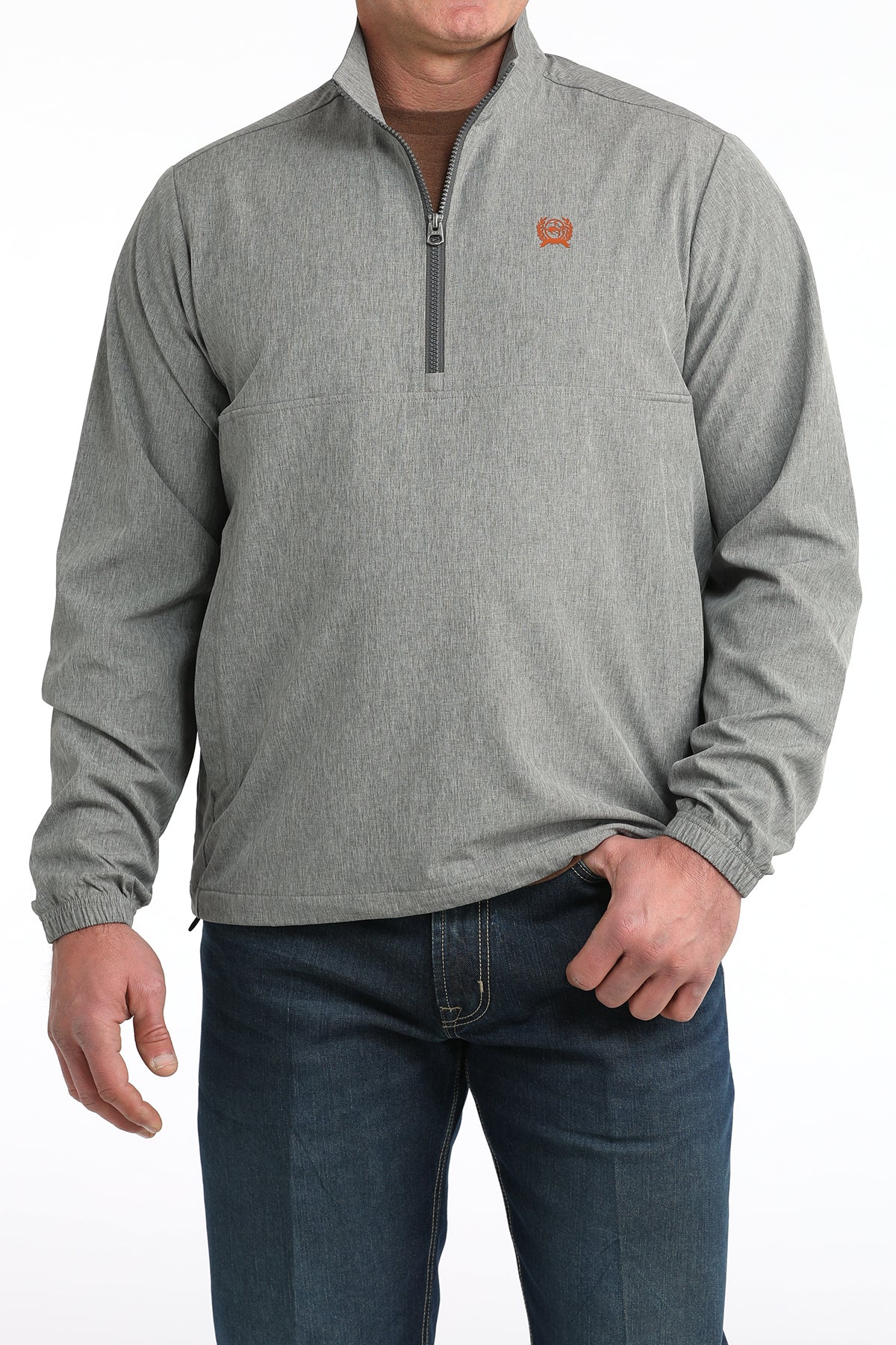 Mens Grey Windbreaker by Cinch