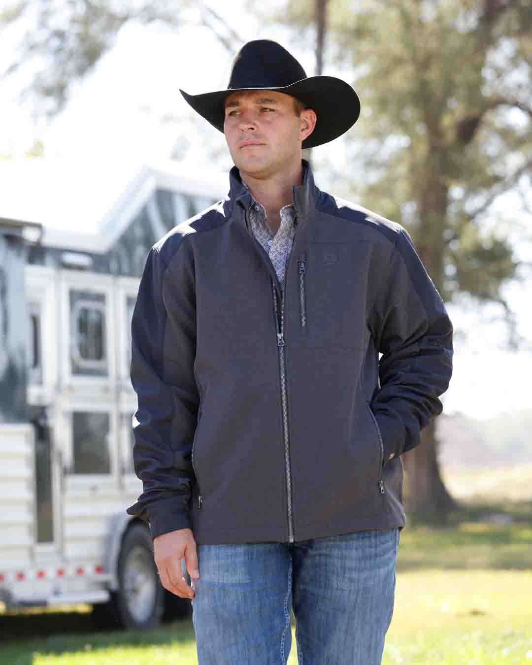 Mens Bonded Jacket in Brown by Cinch