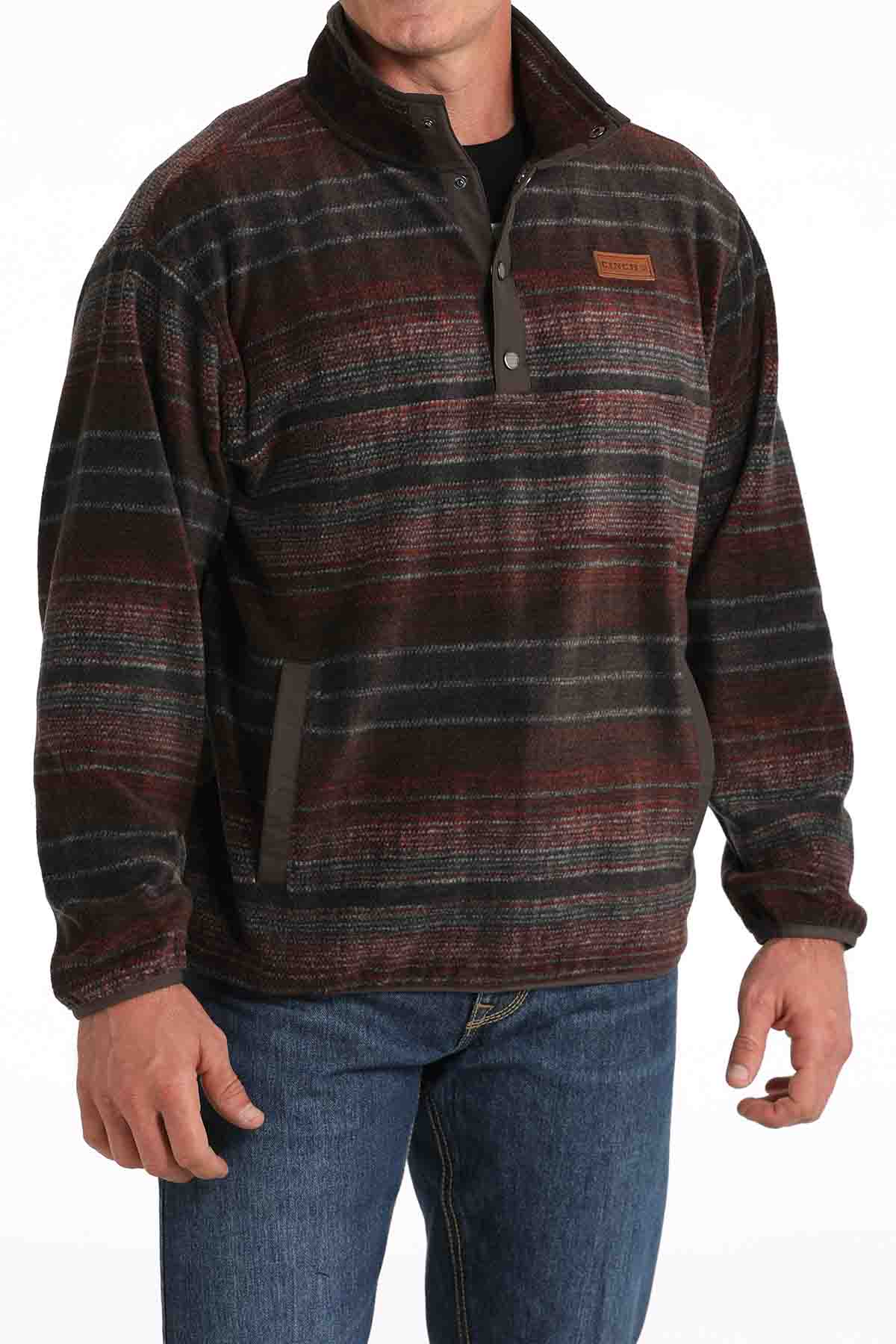 Mens Polar Fleece in Brown Serape by Cinch