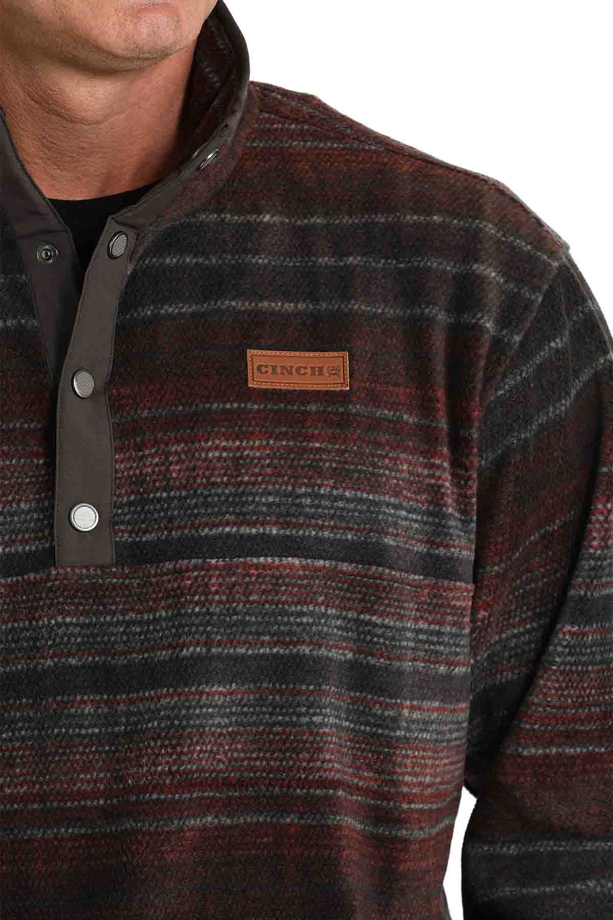 Mens Polar Fleece in Brown Serape by Cinch