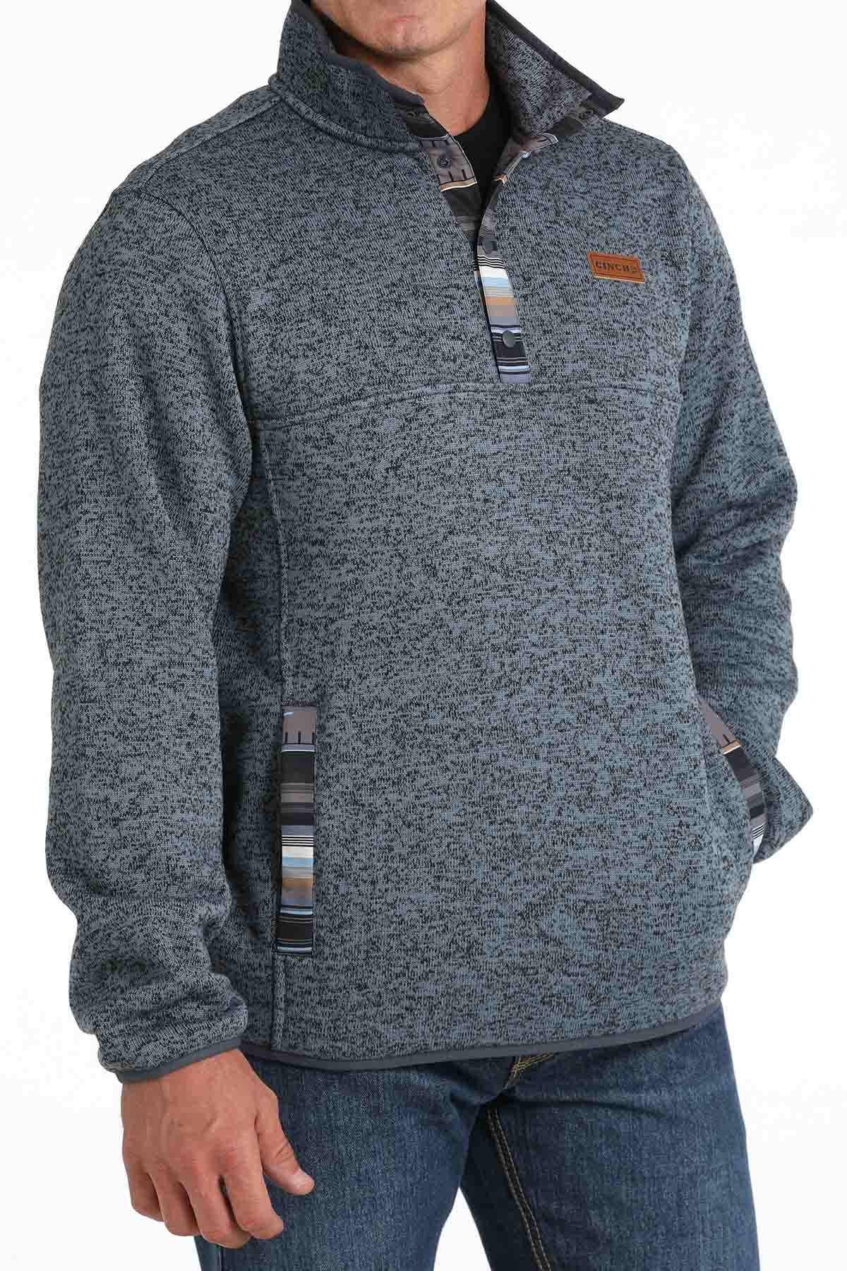 Mens Pullover Sweater in Blue by Cinch