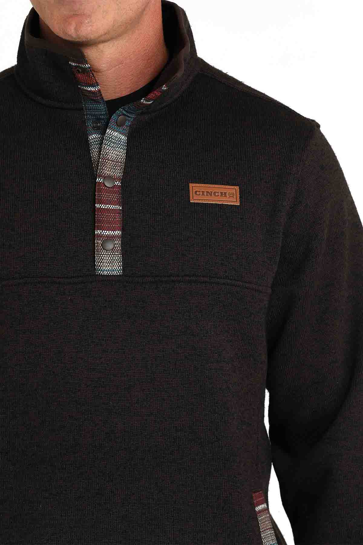 Mens Pullover Sweater in Brown by Cinch
