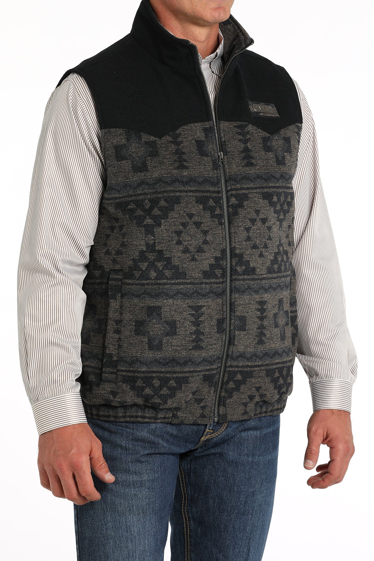 Men's Concealed Carry Wooly Vest in Navy by Cinch