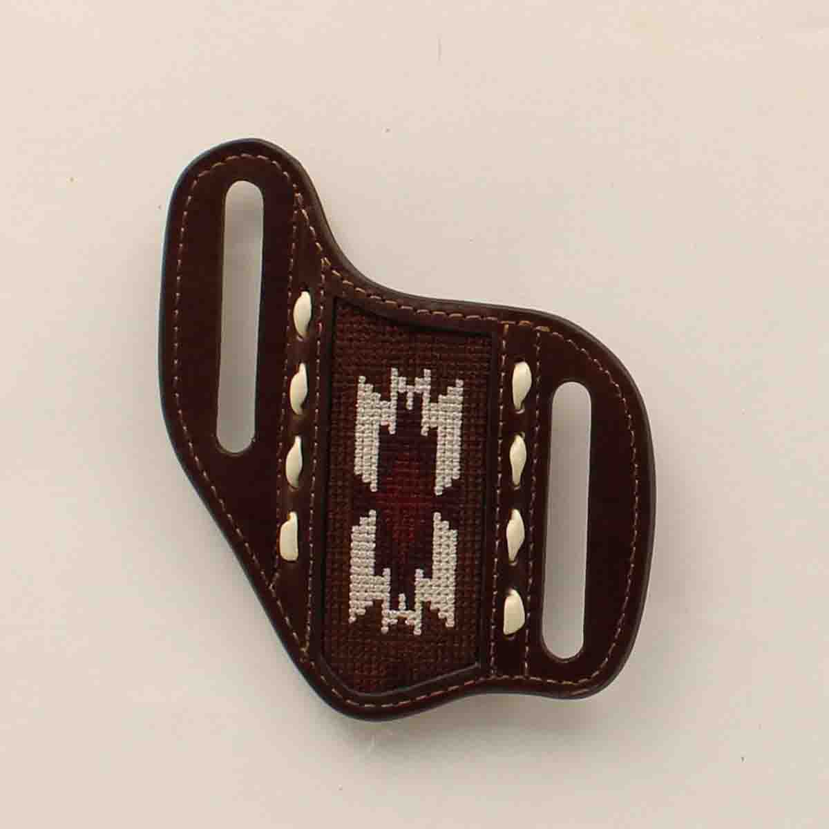 Nocona Knife Sheath Southwest Buck Lacing Brown