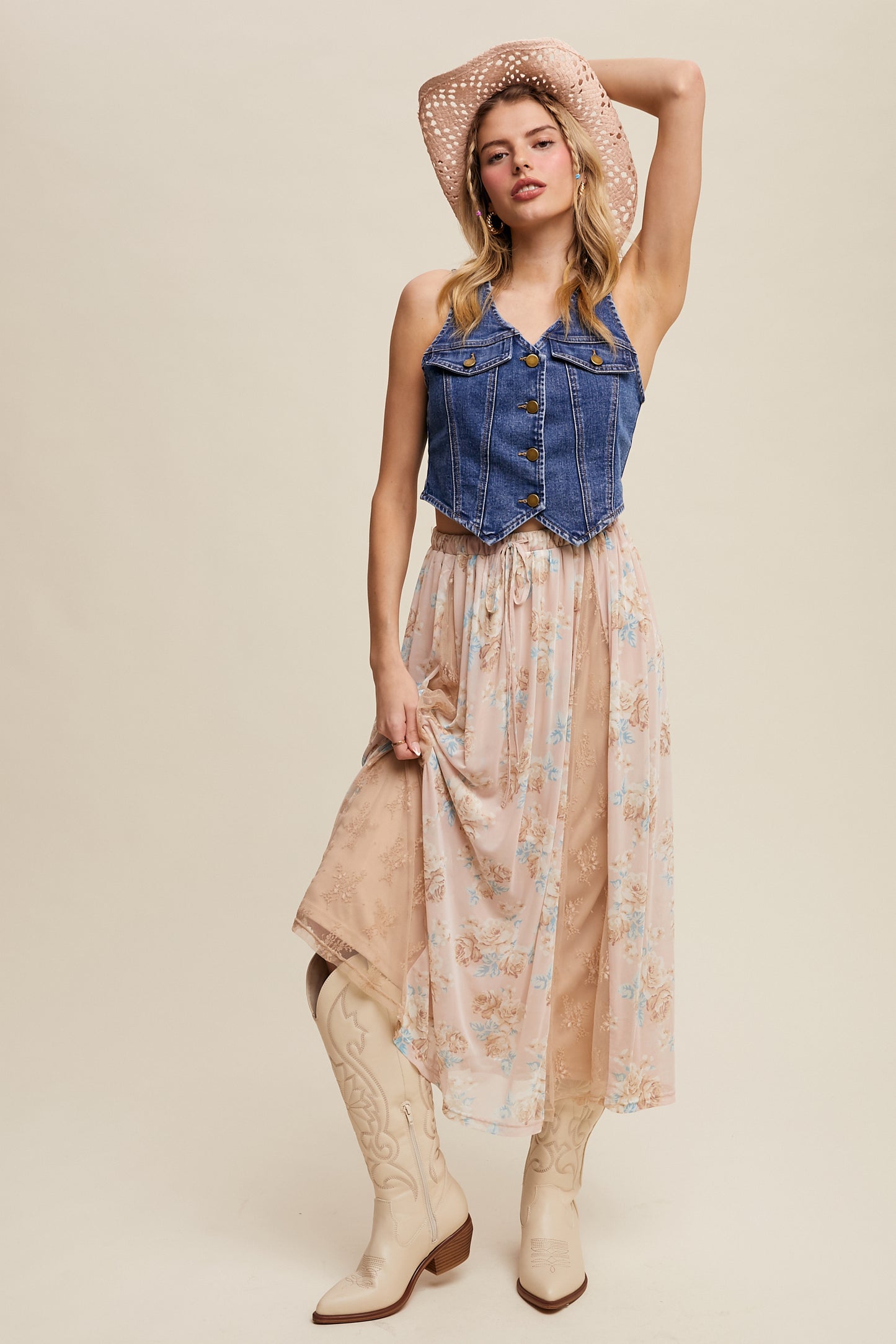 Vintage-Inspired Denim Vest