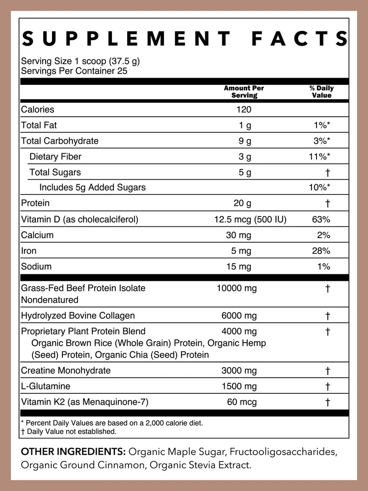 Women’s Wellness Protein Blend - Maple Cinnamon | 33 oz by Rowe Casa