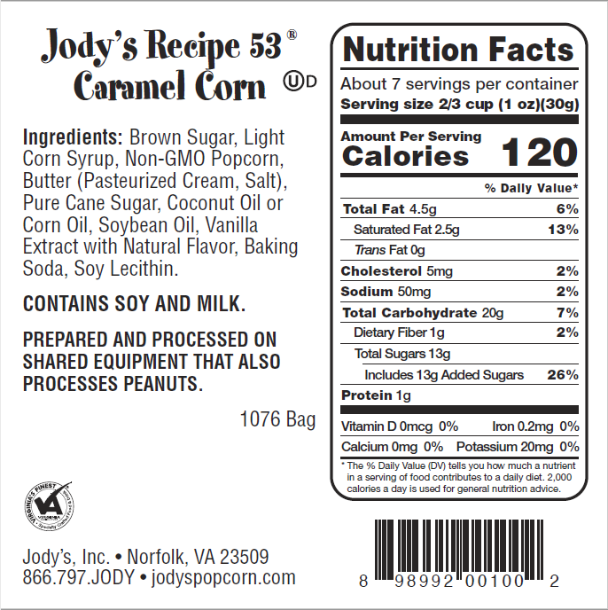 Recipe 53 Caramel Corn 7oz Bag