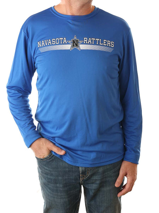 Navasota Rattlers Rising Star Performance LSL Crew T-Shirt Royal