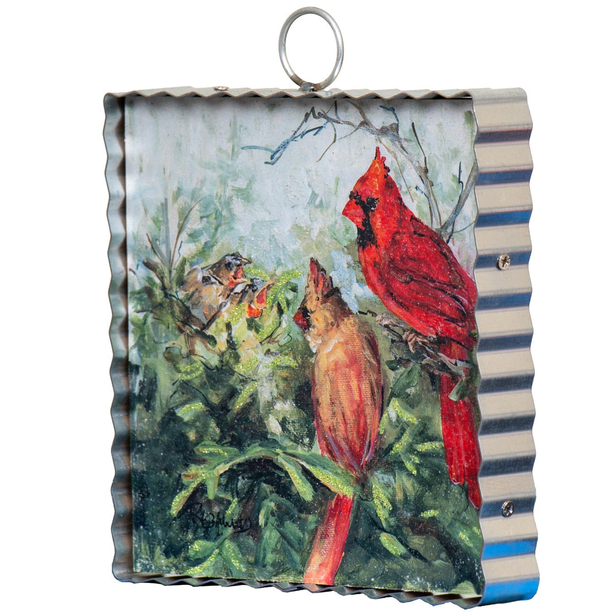 Mini Art Cardinal Family by The Round Top Collection