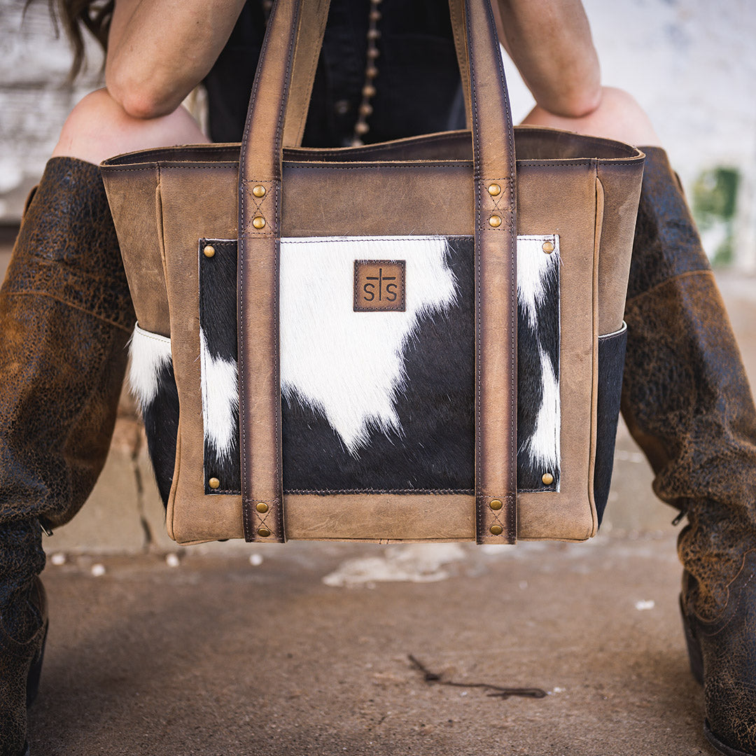 Cowhide Trinity Tote by STS Ranchwear