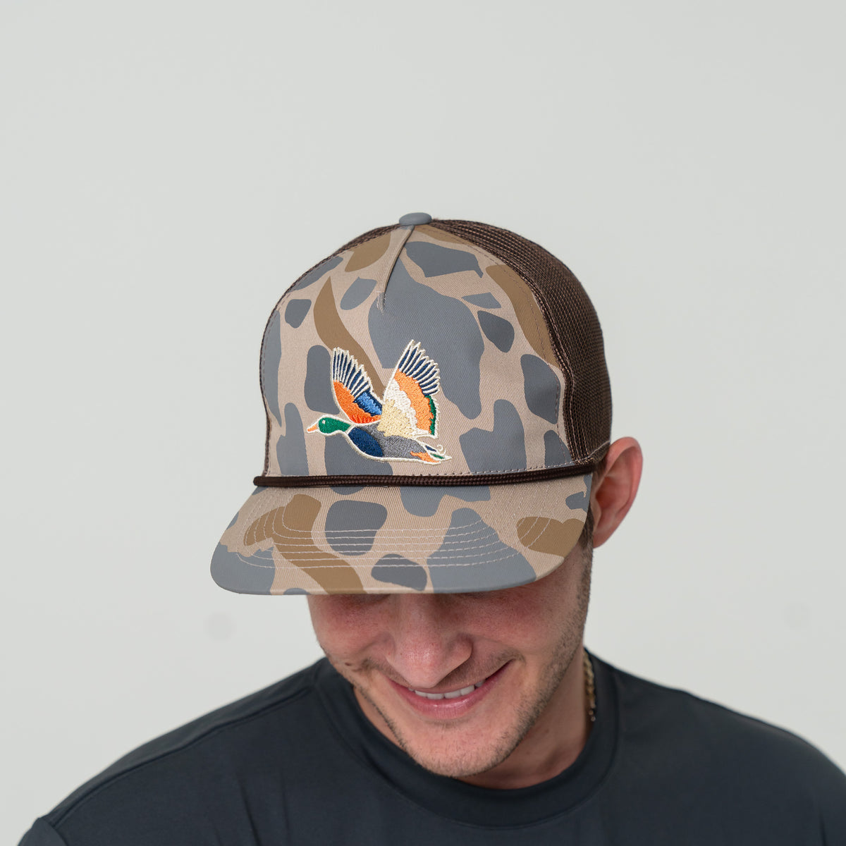Retro Camo Duck Cap by Burlebo
