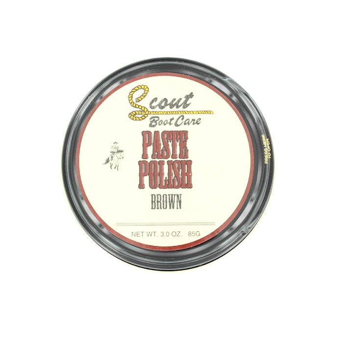 Scout Boot Polish Paste 3 oz Can for Shoes and Boots