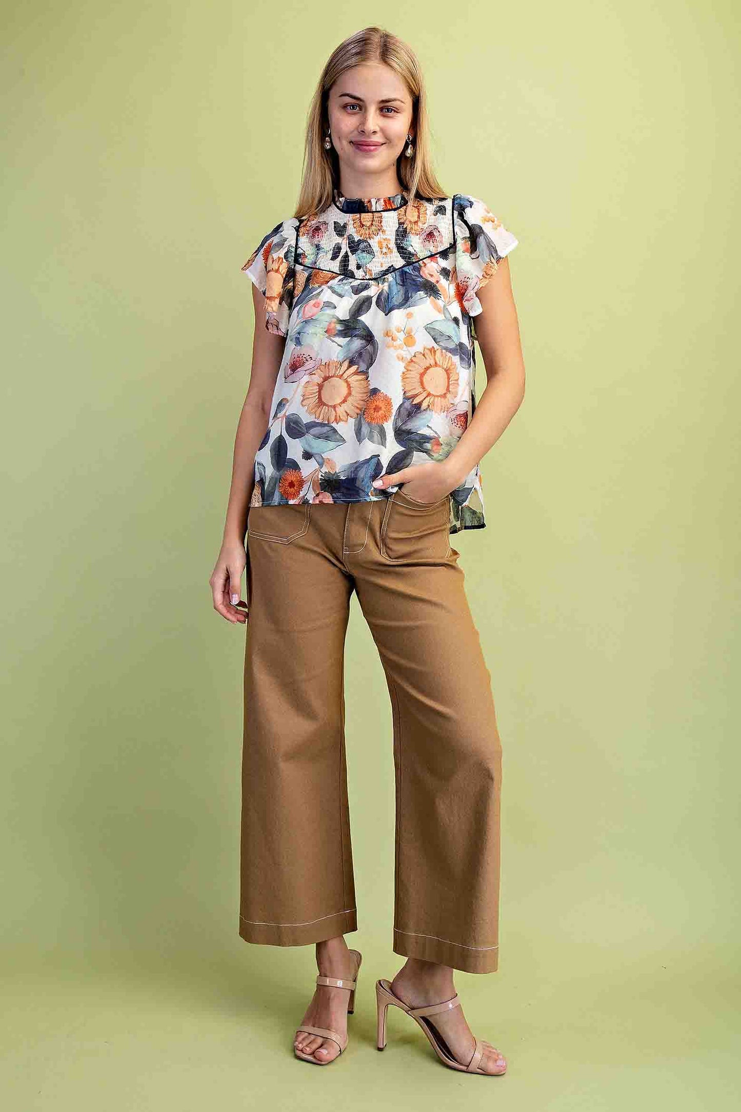 Floral SSL Blouse in Midnight Mix by GiGio