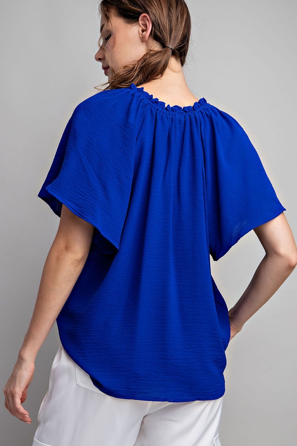 V Neck SHort Sleeve Blouse Shirt by ee:some