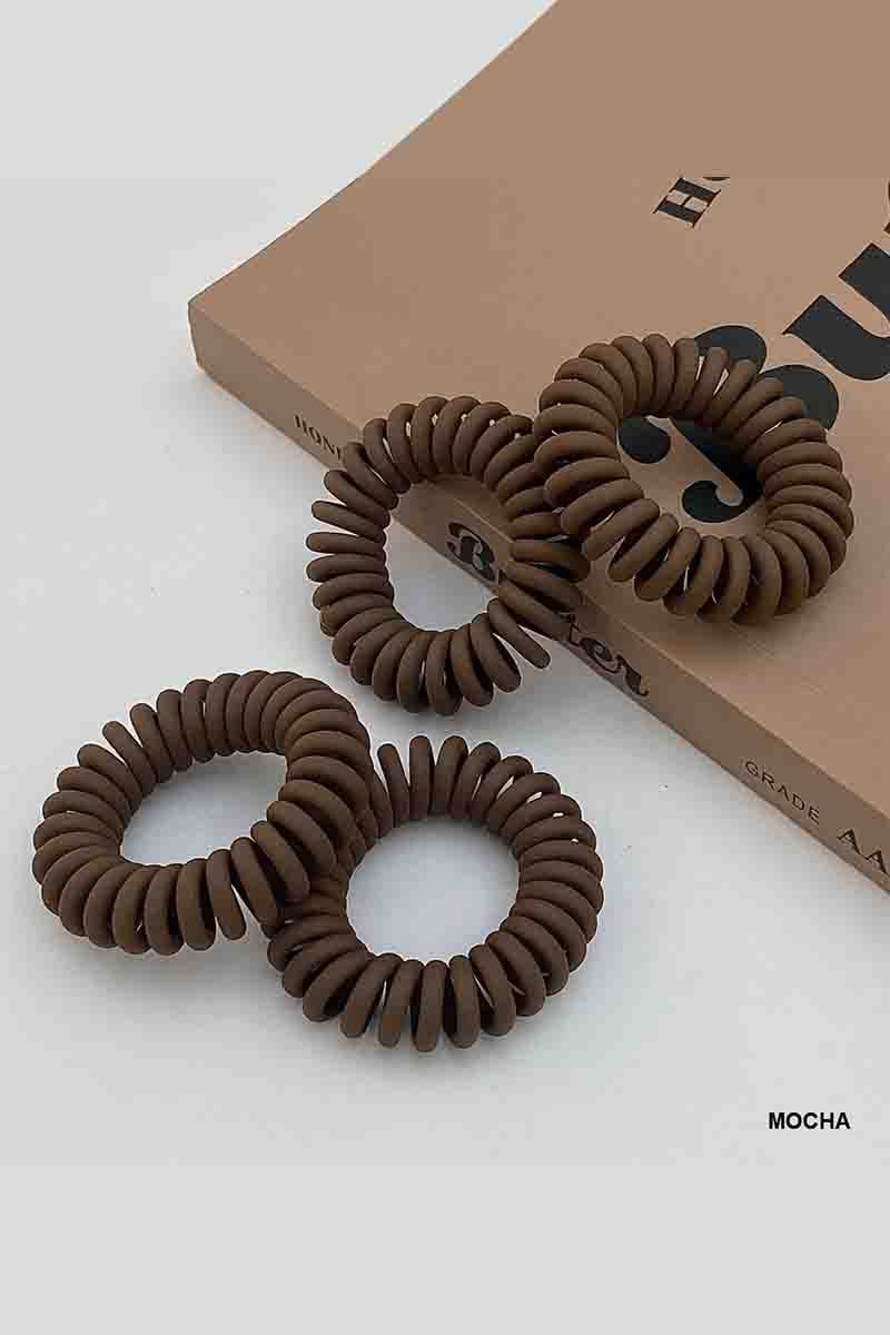 Spiral Coil Hair Ties, Set of 3, by Zenana