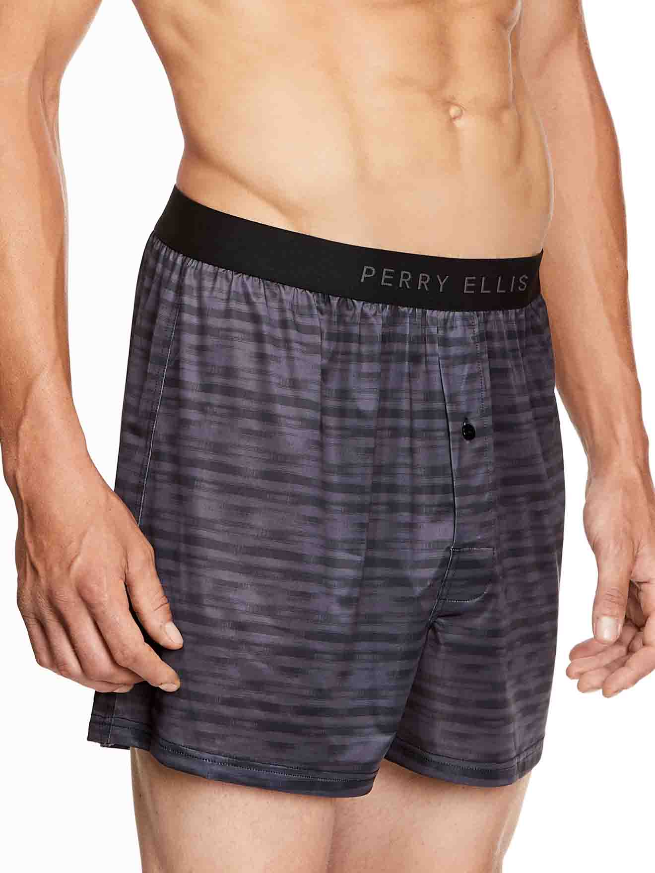 Perry Ellis Luxe Boxer Shorts Brushed Stripes