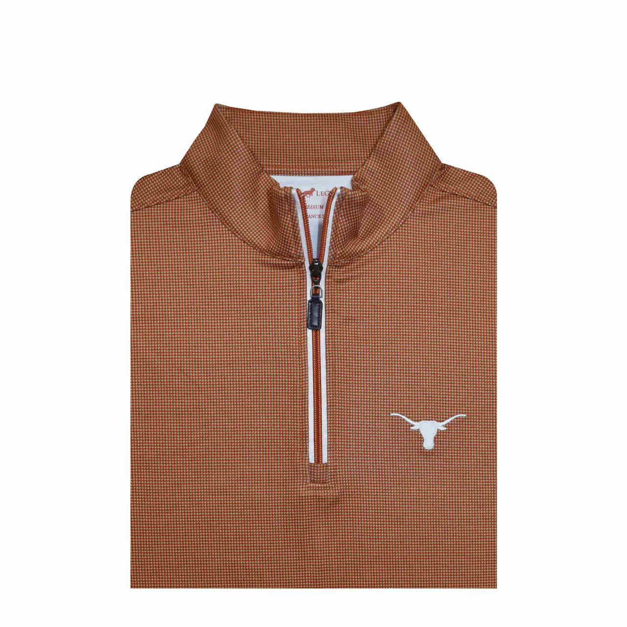 Texas Longhorns Burnt Orange Shepherd Prestige Zip Pullover by Horn Legend