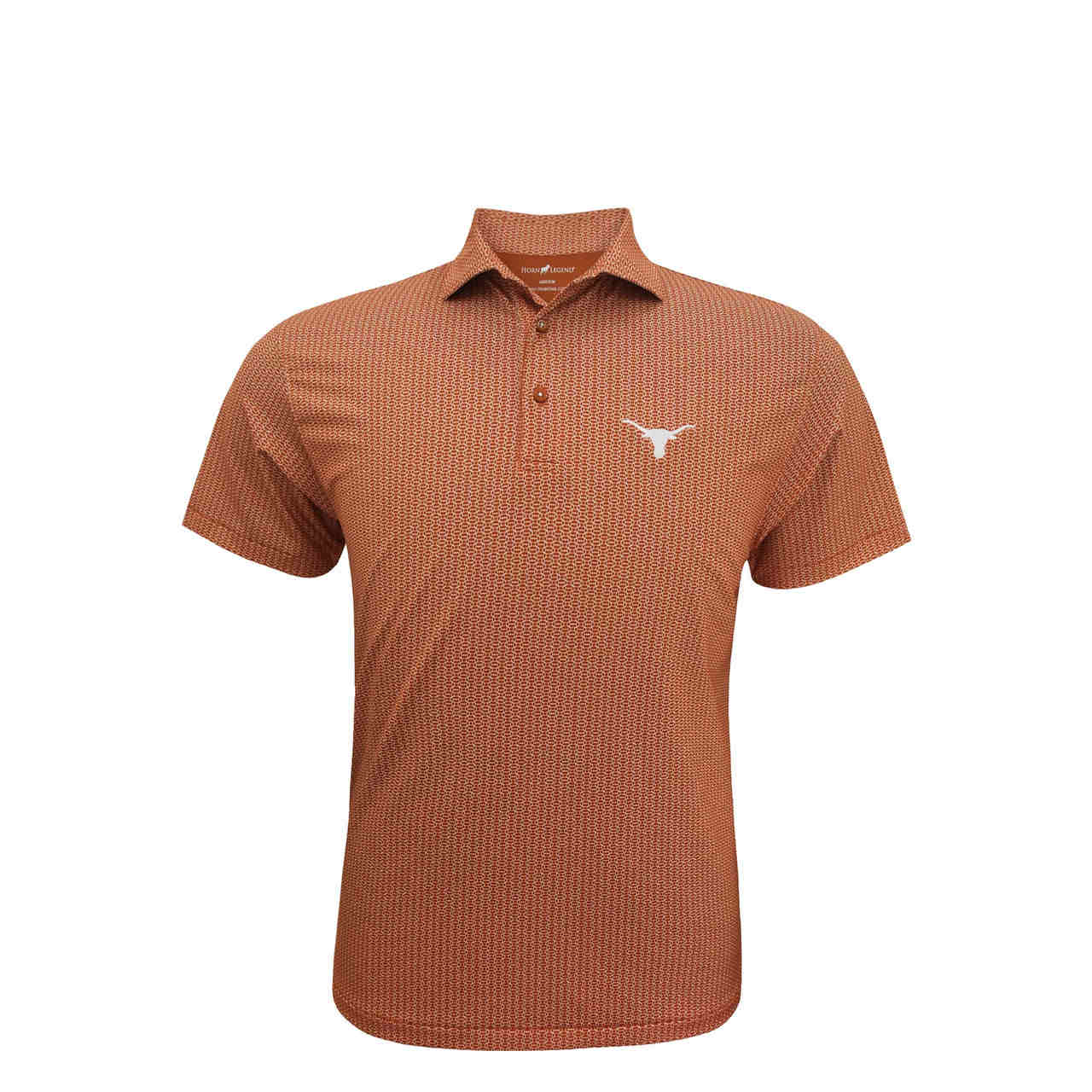 Texas Longhorns Burnt Orange Spiral Polo by Horn Legend