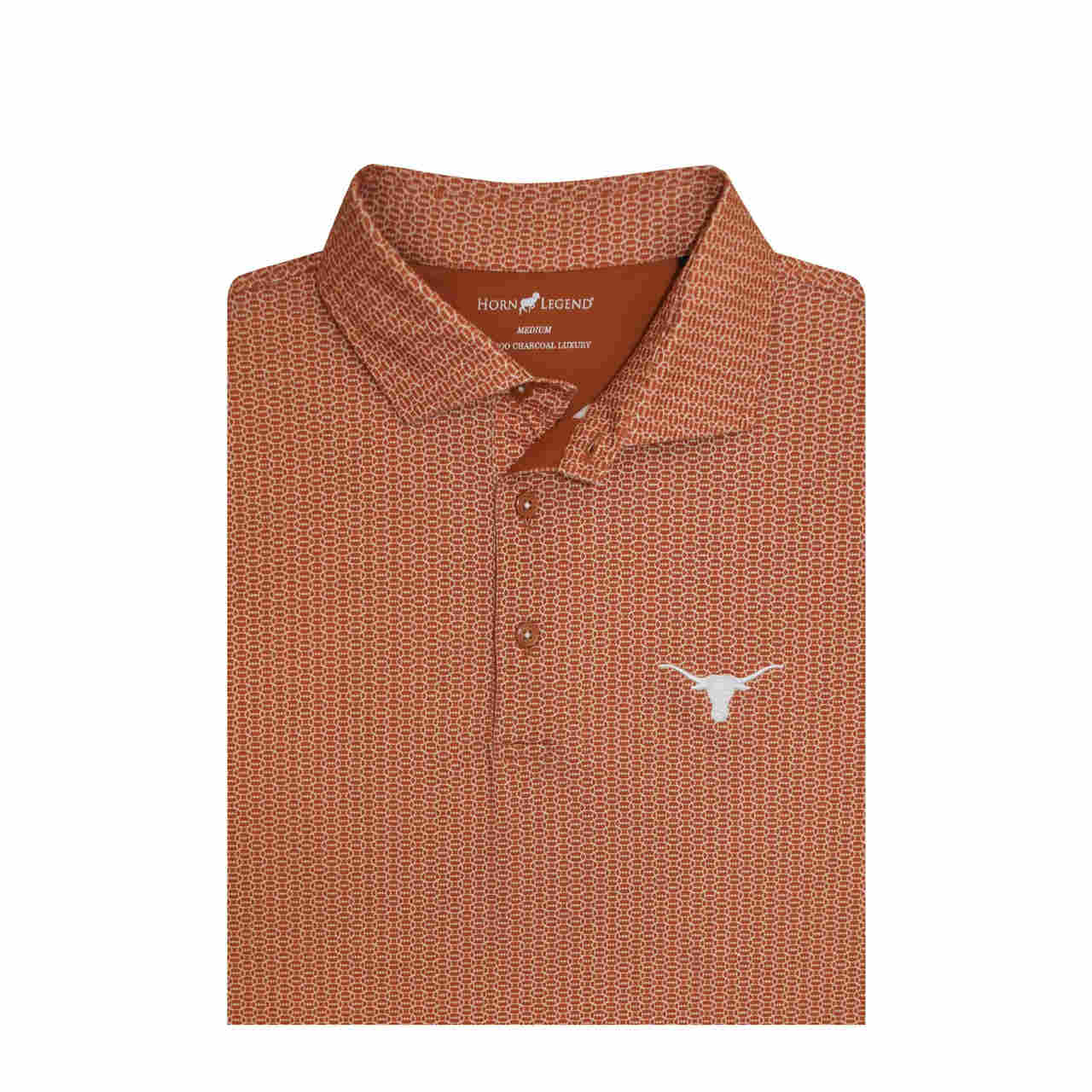 Texas Longhorns Burnt Orange Spiral Polo by Horn Legend