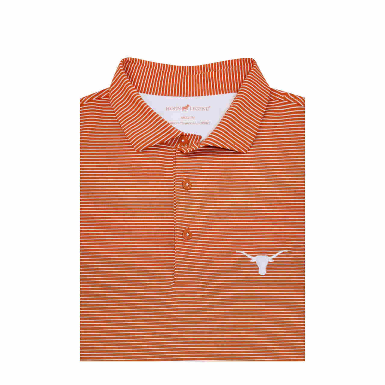 Texas Longhorns Quarter Stripe Performance Polo by Horn Legend