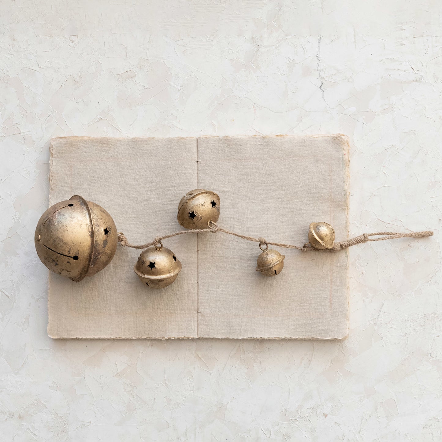 Hanging Metal Bells w/Star Cut Outs by Creative Co-Op