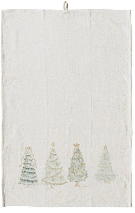 Cotton Printed Tea Towel with Holiday Image/Saying, 3 Styles by Creative Co-Op