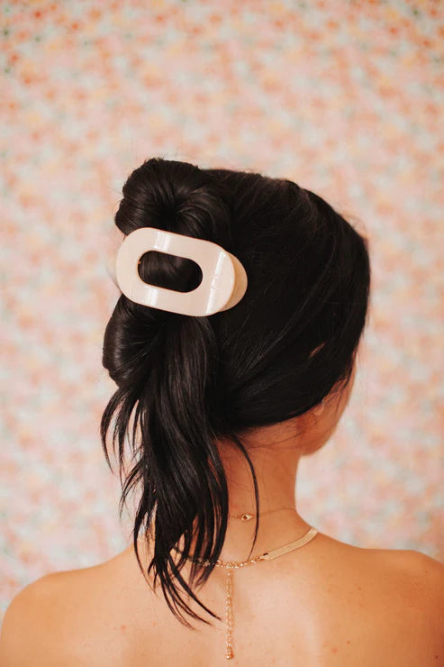 Medium Flat Round Hair Clip by Teleties