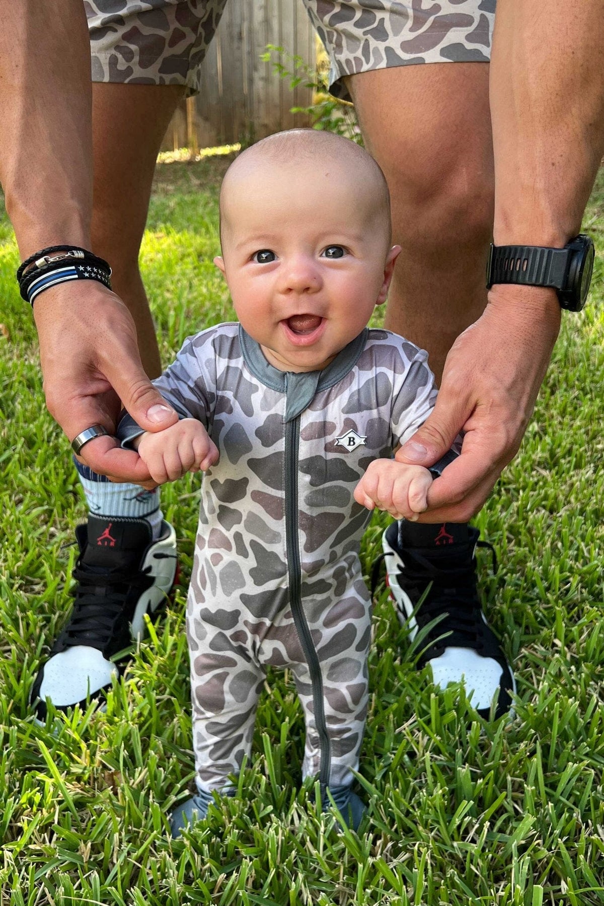Classic Deer Camo Baby Zip Up by Burlebo