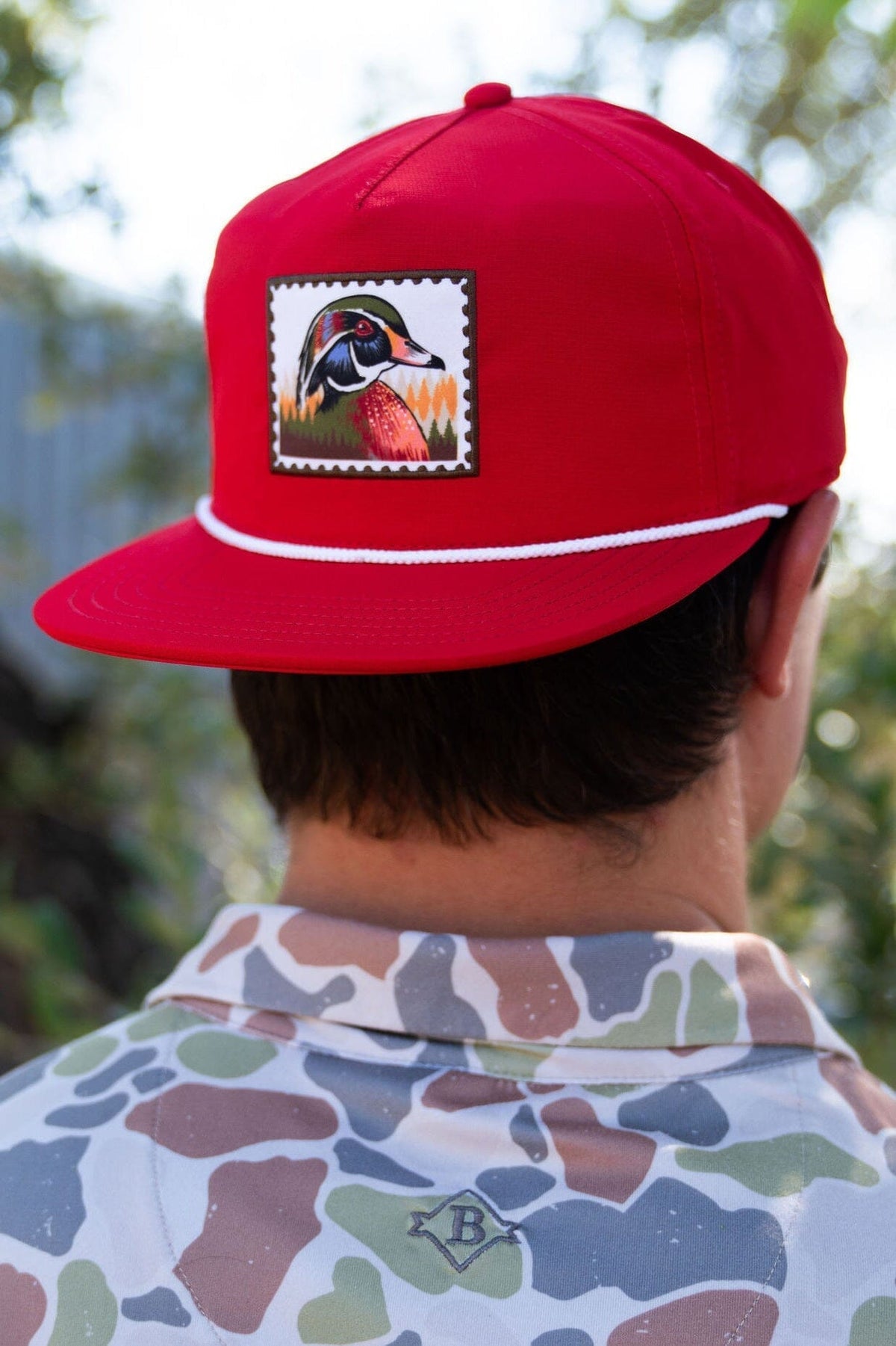 Duck Stamp Cap in Red by Burlebo