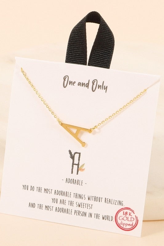 One and Only Initial Necklace