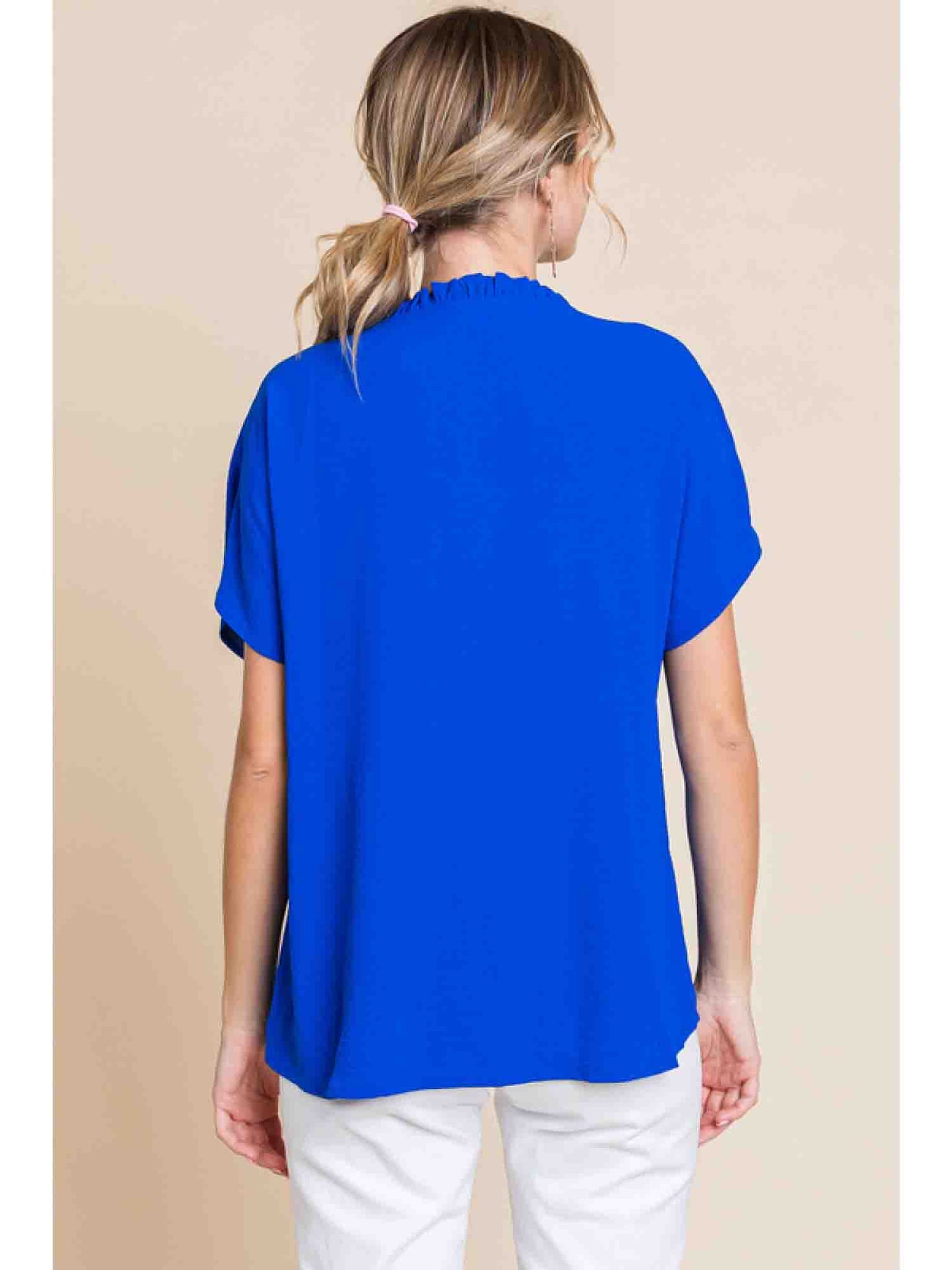 Solid Top with Slit Neck by Jodifl