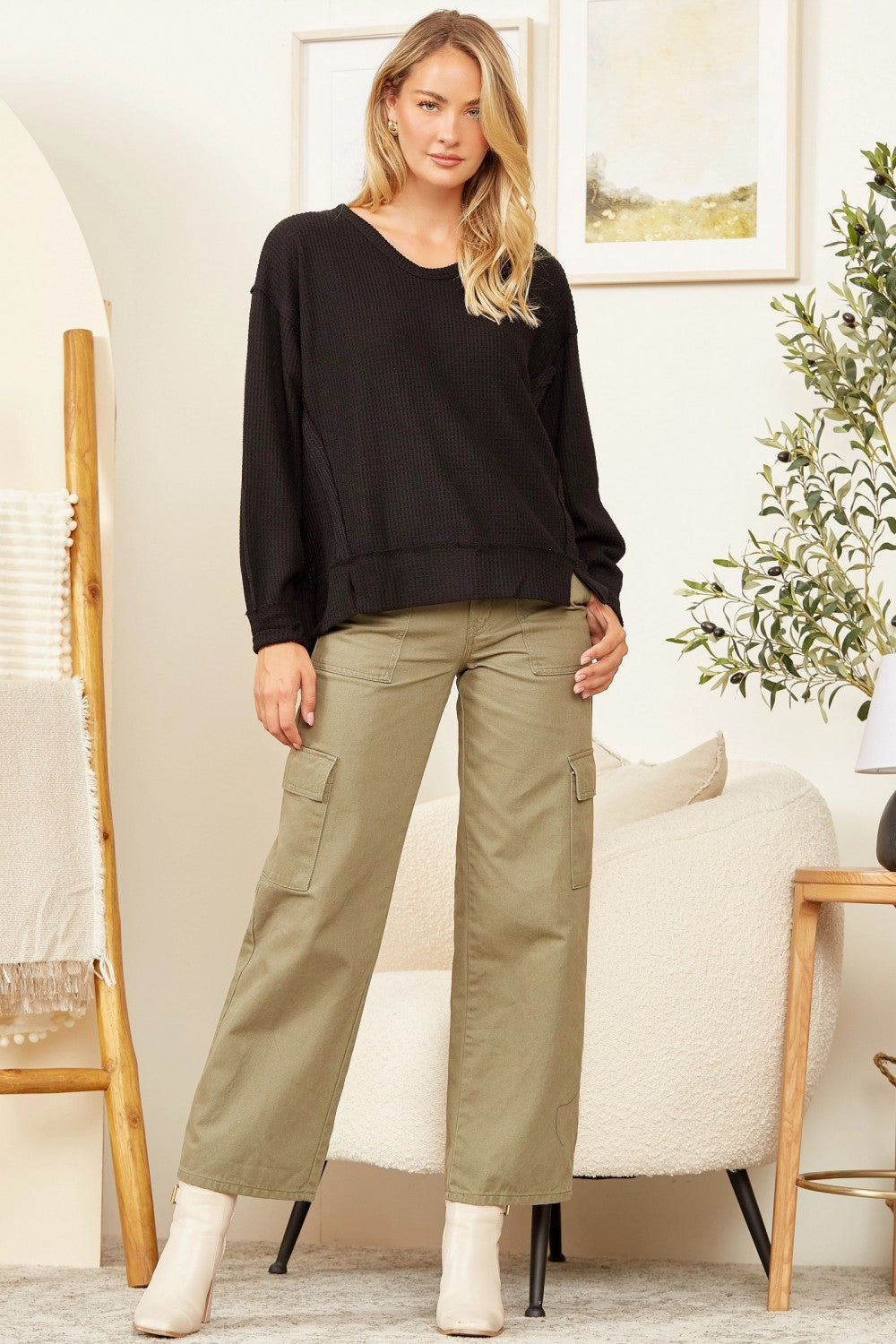 Brushed Thermal Long Sleeve Top by Andree by Unit