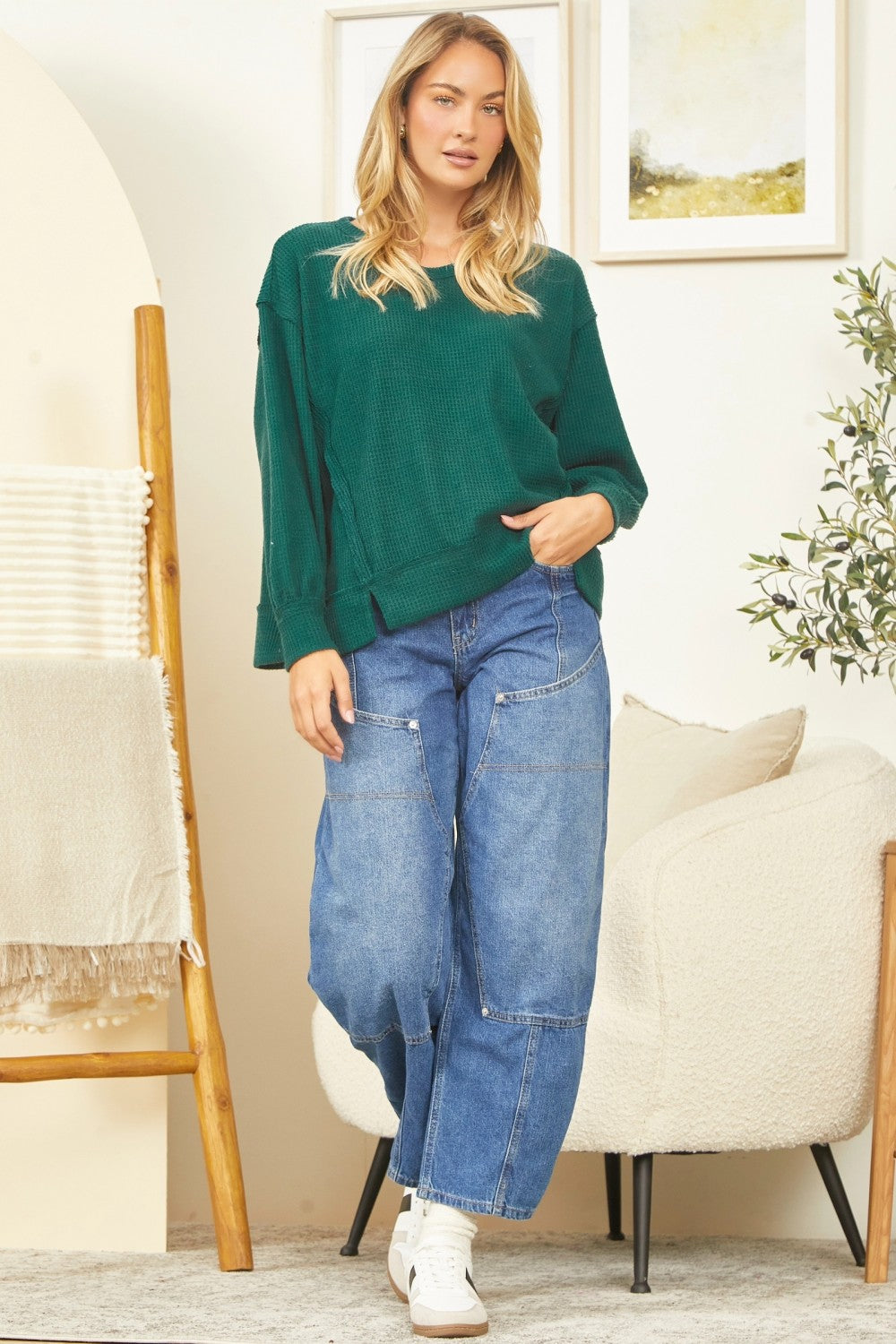 Brushed Thermal Long Sleeve Top by Andree by Unit