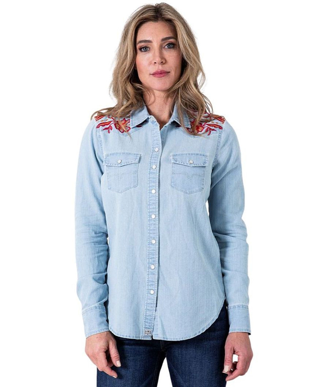 Nashville Top in Destroy Wash Denim by Kimes Ranch